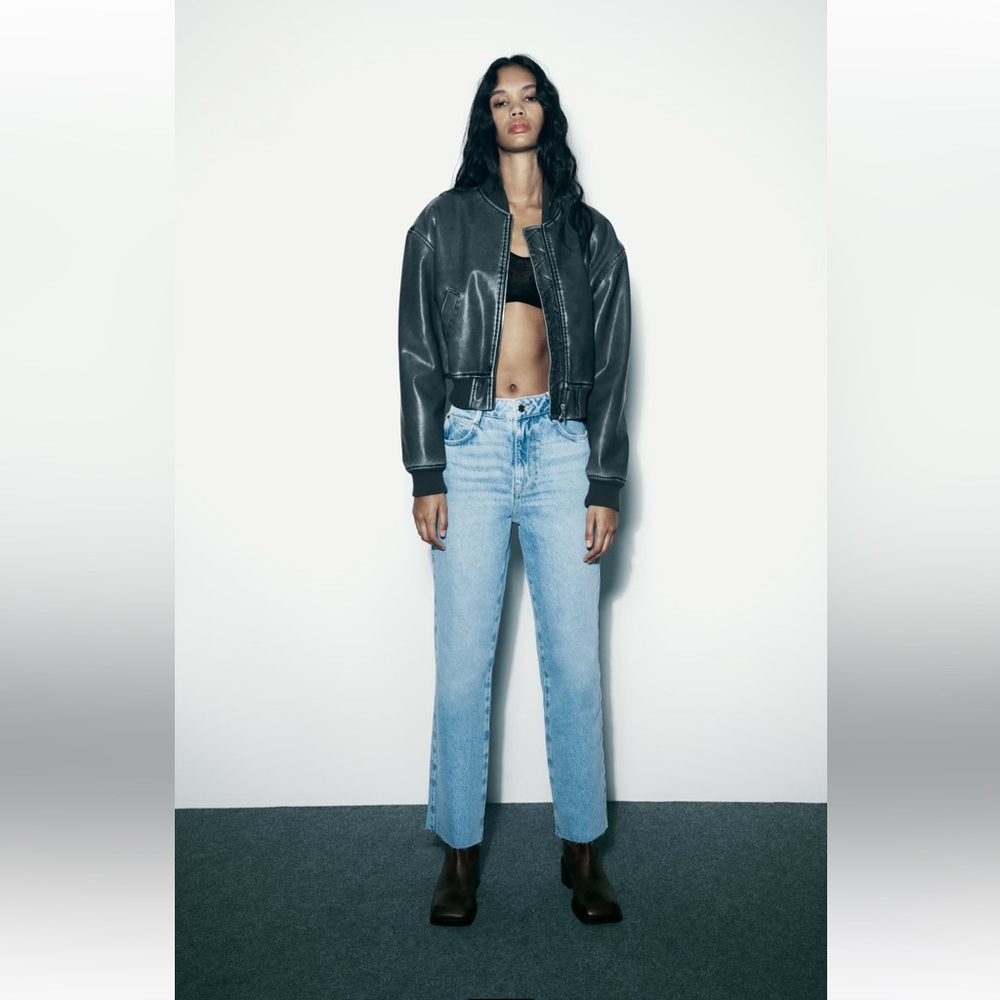 NWT Zara high rise straight leg jeans
